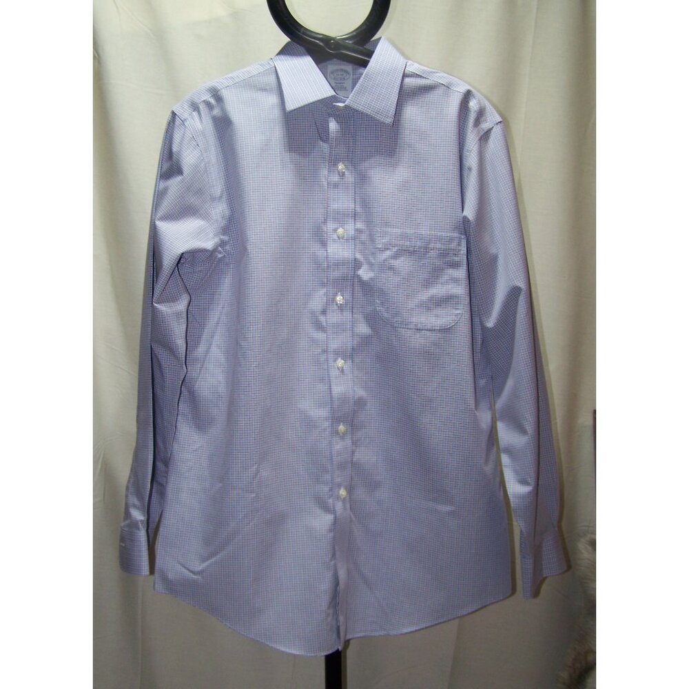 Brooks Brothers Men's Shirt Regent Fit Dress 16-34 Supima Cotton Blue